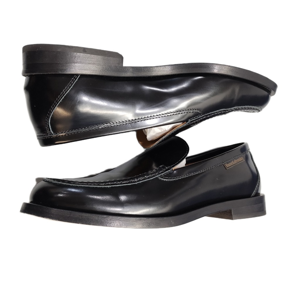 Russell & Bromley Dalston Clean Loafers Womens US Size 8.5 Black Leather Moc Toe